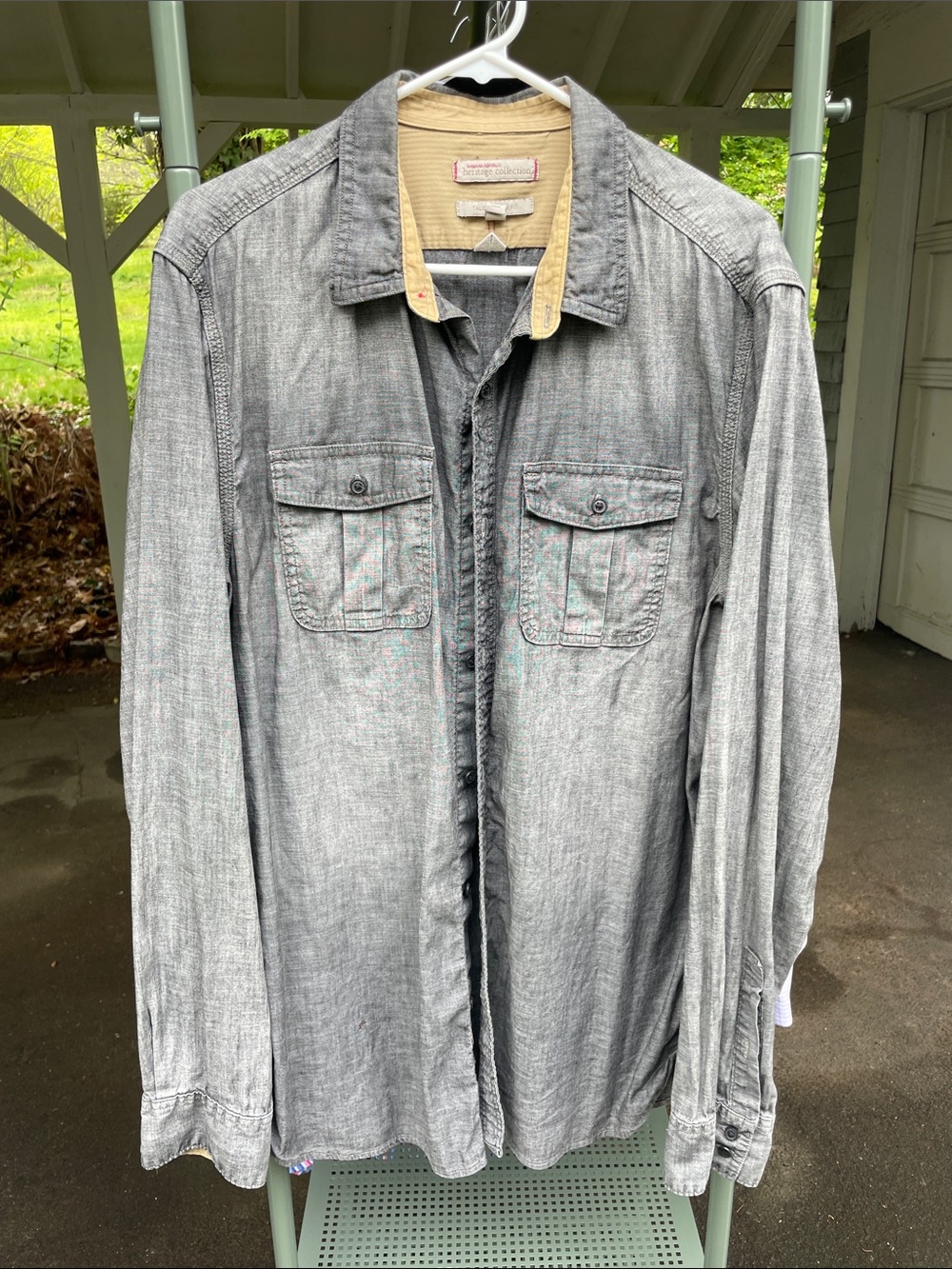 Banana Republic Gray Lightweight Shirt Jacket